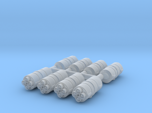 1/270 Rocket Pods (8) in Smooth Fine Detail Plastic