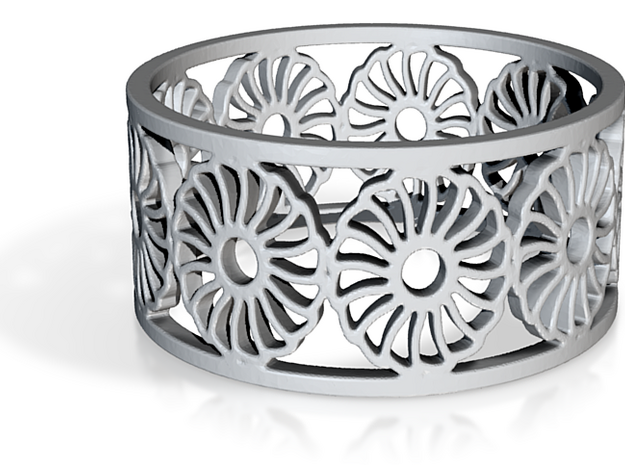 Chrysanthemum Ring Design Ring Size 8.25 in Tan Fine Detail Plastic