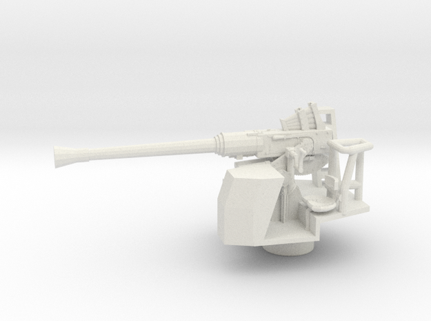 1/72 RN Single 40mm Bofors AA Gun in White Natural Versatile Plastic