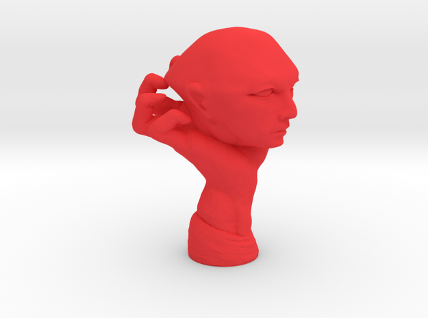 Personalised Mighty Hand Caricature (001) in Red Processed Versatile Plastic