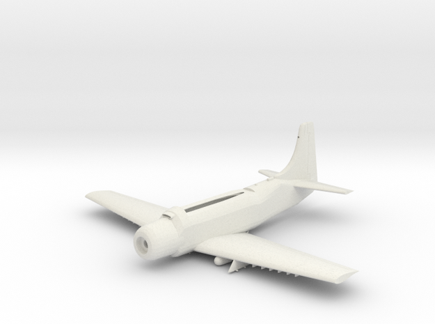 AD5-144scale-inflight-1-airframe in White Natural Versatile Plastic