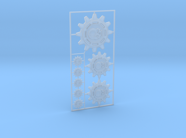 Mechanical Cult Gear Icons in Smooth Fine Detail Plastic