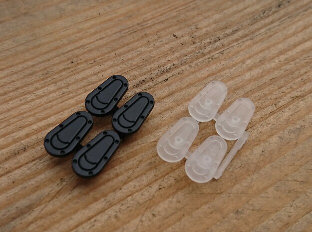 Aerocatch Hoodpins (8) 1/10 Scale in Tan Fine Detail Plastic