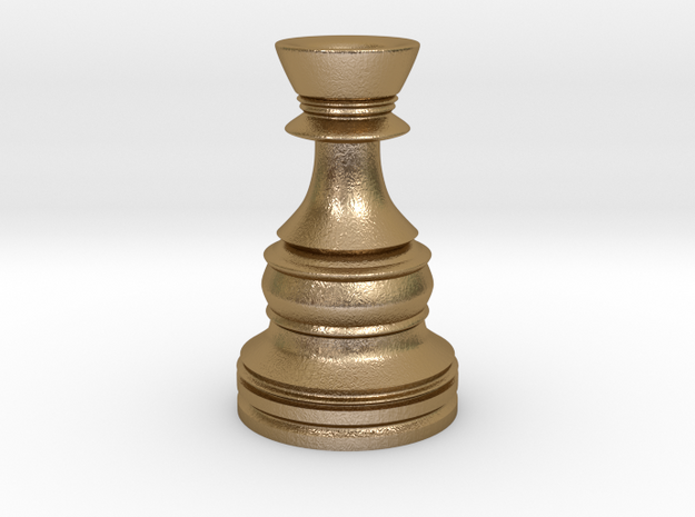 Wazir-Rider (Rook) - [1,0] Classic in Polished Gold Steel