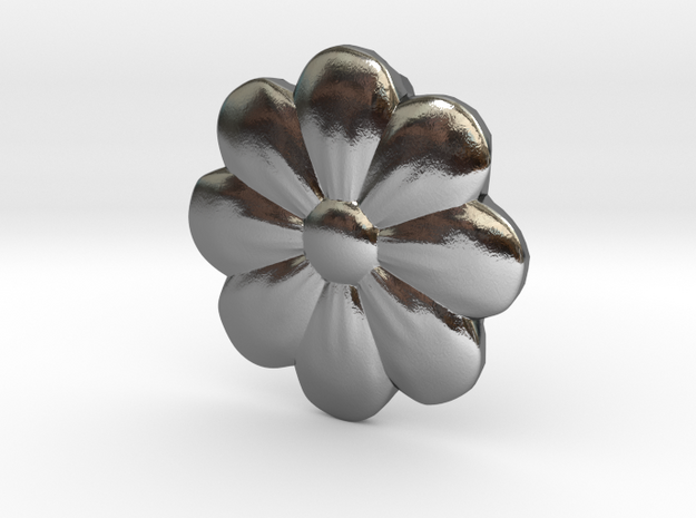 Little Flower Pendant in Polished Silver