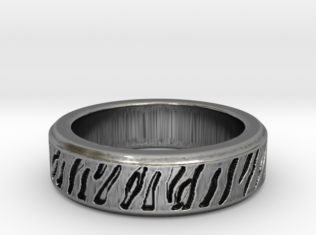 Tiger stripe ring multiple sizes in Antique Silver: 5 / 49