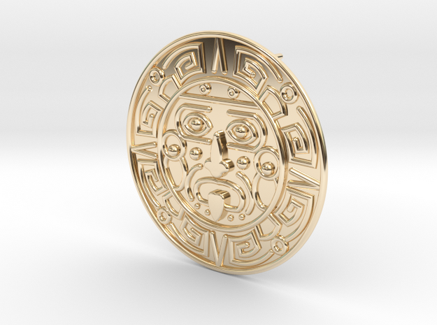 Aztec Earring (single earring) in 14k Gold Plated Brass