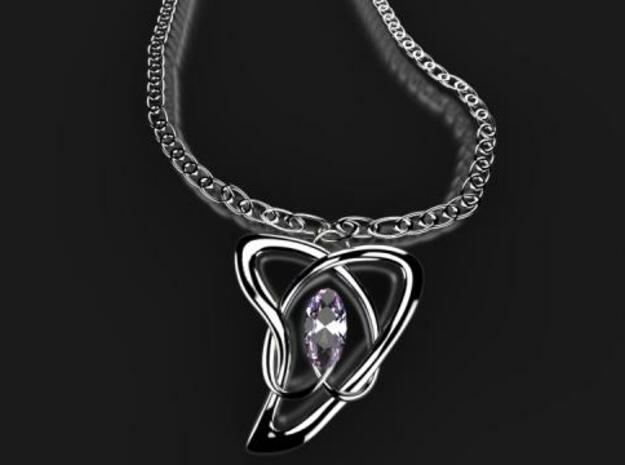 natural heart  in Fine Detail Polished Silver