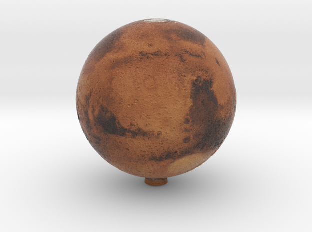 Mars with relief 1:100 million in Natural Full Color Sandstone