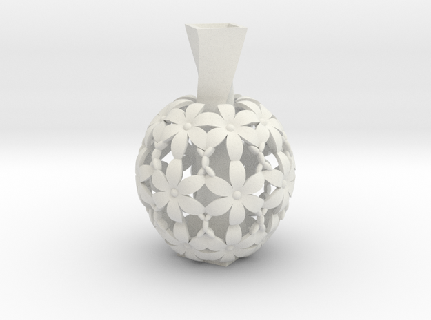Mini Flower Vase in White Natural Versatile Plastic