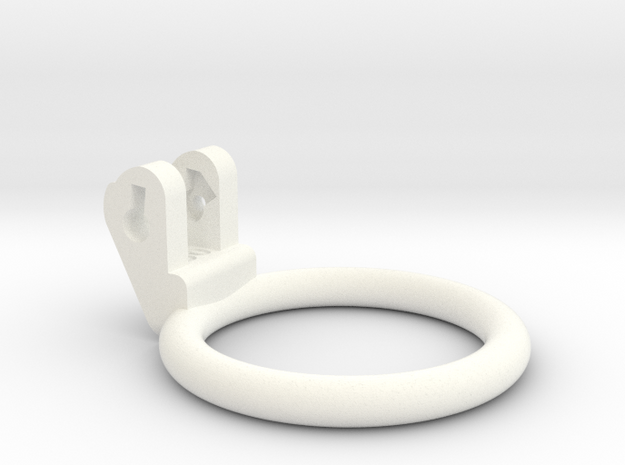 New Fun Cage - Ring - 50mm - Circular in White Processed Versatile Plastic