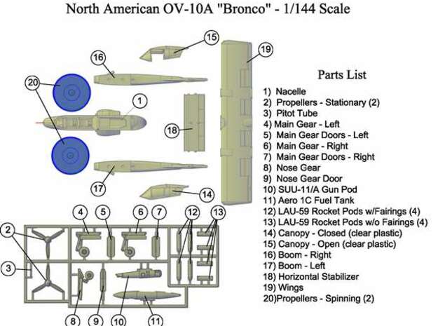 OV-10-144scale-7-Canopy-closed (clear) in Clear Ultra Fine Detail Plastic