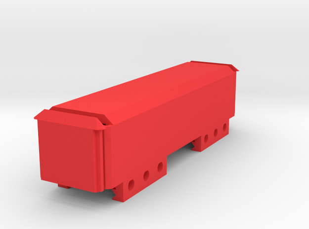 Stick Battery Box (100mm) for 7.4v LiPo in Red Processed Versatile Plastic