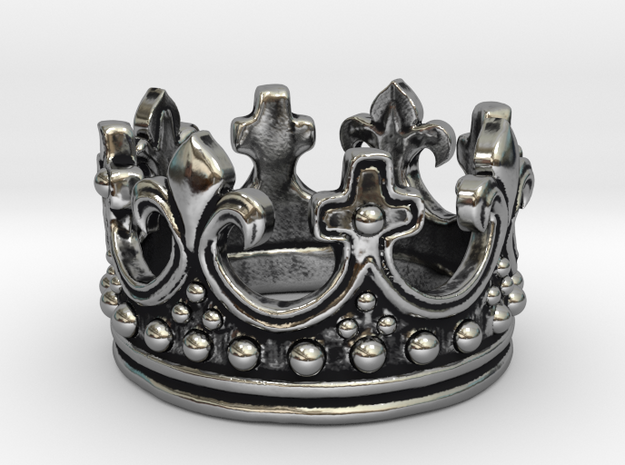 Crown Ring  in Antique Silver