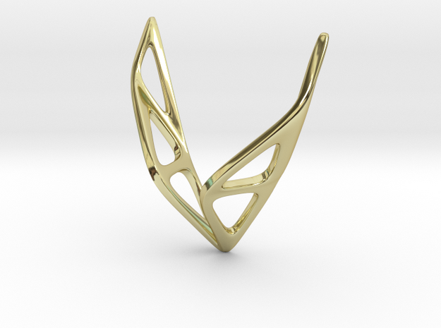 sWINGS Soft Structura, Pendant in 18k Gold Plated Brass