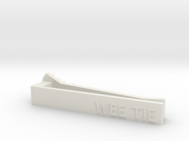 Tie Clip in White Natural Versatile Plastic