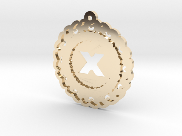 Magic Letter X Pendant in 14k Gold Plated Brass