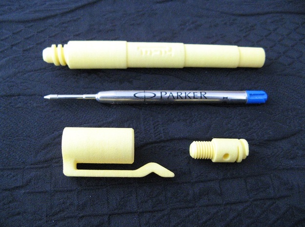 Simple Capped Pen (050) in Yellow Processed Versatile Plastic