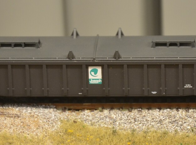 GONDOLA COVER 2 N scale in Smooth Fine Detail Plastic