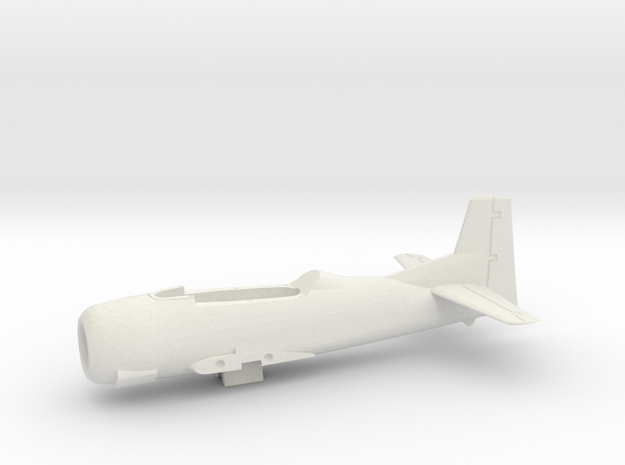 T-28B-144scale-06-OnTheDeck-AirFrame in White Natural Versatile Plastic