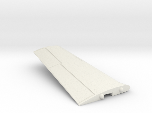 T-28B-144scale-07-OnTheDeck-Wing-Left in White Natural Versatile Plastic