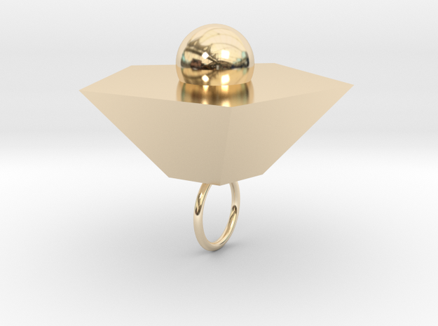 ring in 14k Gold Plated Brass: Medium