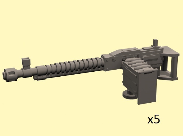 28mm heavy machinegun 10% bigger (5) in Tan Fine Detail Plastic
