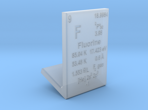 Fluorine Element Stand in Smooth Fine Detail Plastic