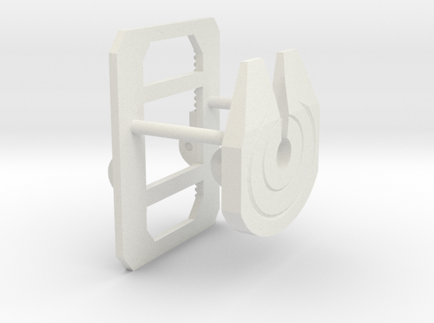 1/32 to 1/34th scale fifth wheel plate in White Natural Versatile Plastic