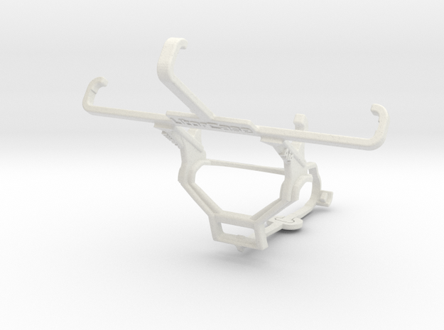 Controller mount for Steam & Apple iPhone 4 - Fron in White Natural Versatile Plastic