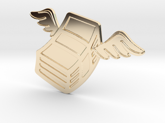 Fly P's Pendant in 14K Yellow Gold