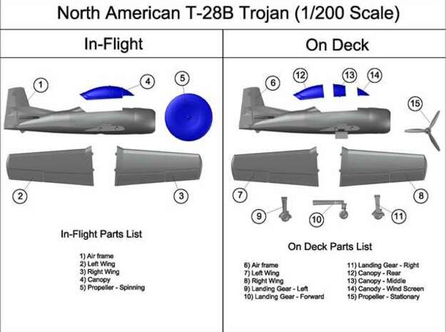 T-28B-200scale-16-Canopy-Open-Fret in Clear Ultra Fine Detail Plastic