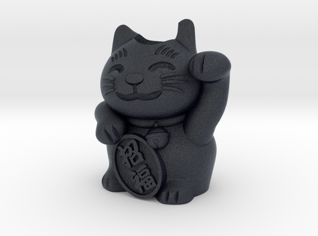 Lucky Cat Charm in Black PA12