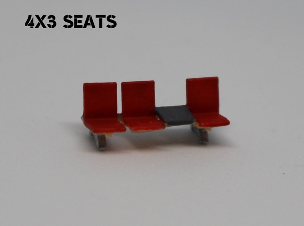 N Scale Waiting Room Seats 4x3 in Tan Fine Detail Plastic