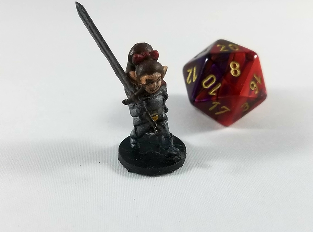 Halfling Female Warlord in Smooth Fine Detail Plastic