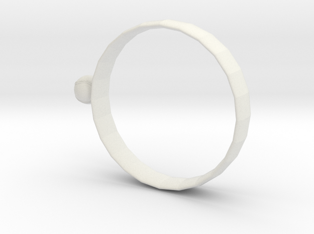 Ring of baseball in White Premium Versatile Plastic: Medium