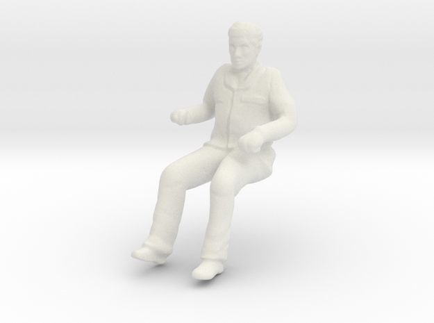 Man for WheelChair 1:32 Scale in White Natural Versatile Plastic