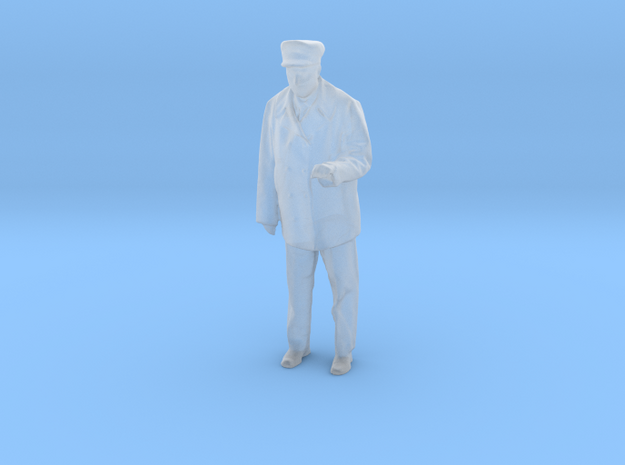 Standing motorman or operator figure with left arm in Smooth Fine Detail Plastic: 1:48 - O