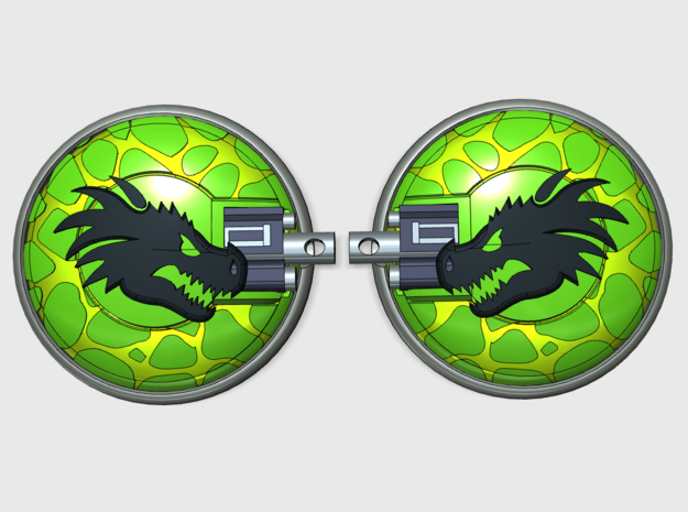 Dragon Head - Naxos Combat Shields in Tan Fine Detail Plastic: Small