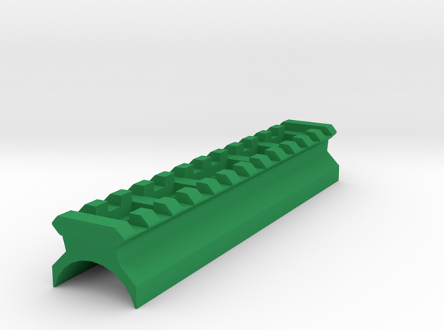 AK Top Cover Picatinny Rail (12 Slots) in Green Processed Versatile Plastic