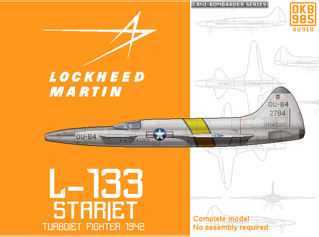 (1/144) Lockheed L-133 Starjet in Black Natural Versatile Plastic