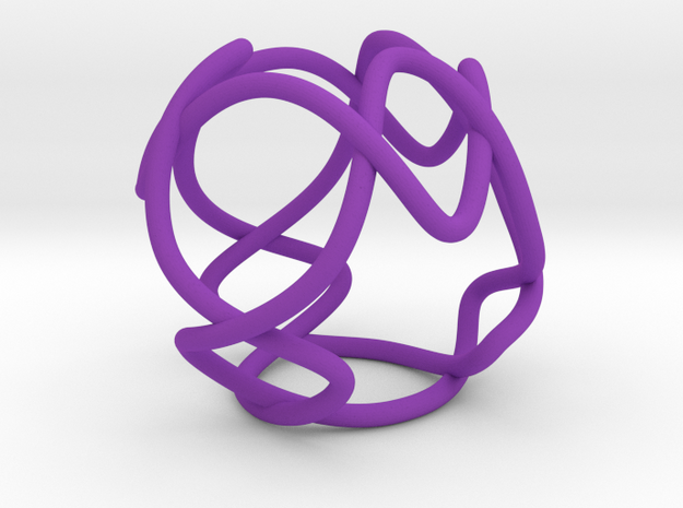 Link with Tetrahedral Symmetry in Purple Processed Versatile Plastic