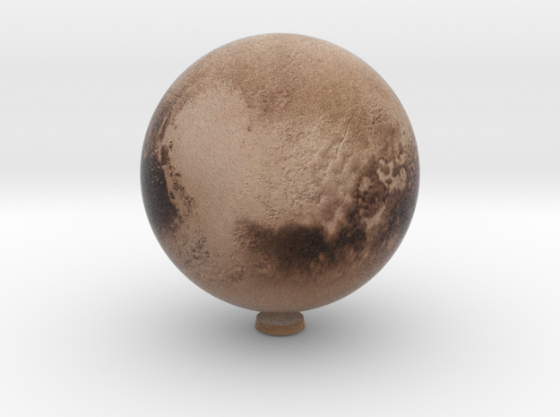 Pluto /12" Earth globe addon in Natural Full Color Sandstone