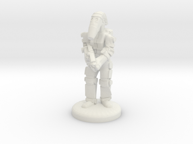 Battle Droid 20mm tall in White Natural Versatile Plastic