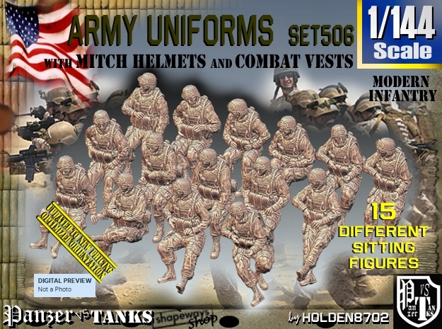 1/144 Mod-Unif Vest+Mitch Set506 in Tan Fine Detail Plastic