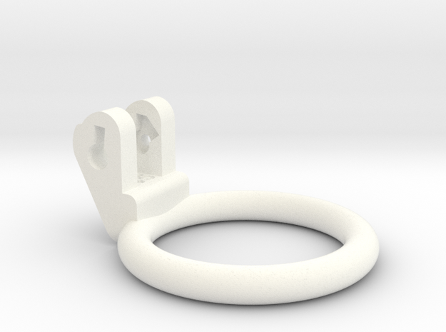 New Fun Cage - Ring - 45mm - Circular in White Processed Versatile Plastic