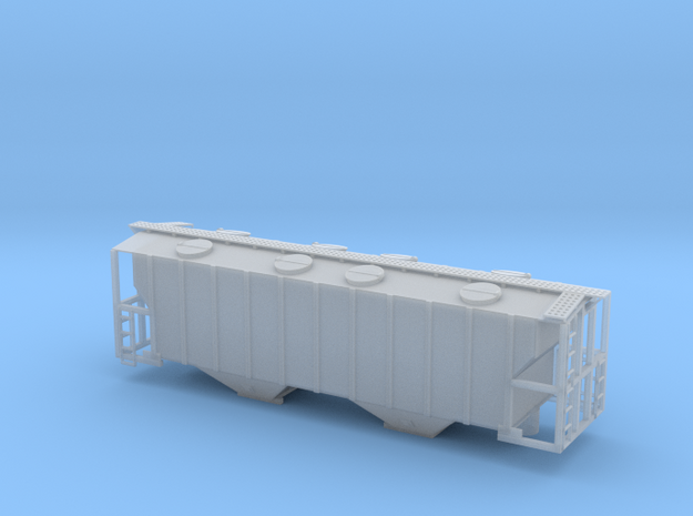 100 Ton Two Bay Covered Hopper - Nscale in Tan Fine Detail Plastic