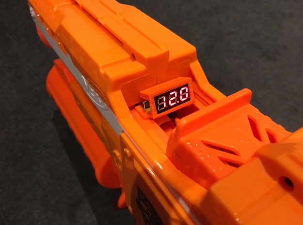 Nerf Demolisher Voltmeter Bracket in Orange Processed Versatile Plastic
