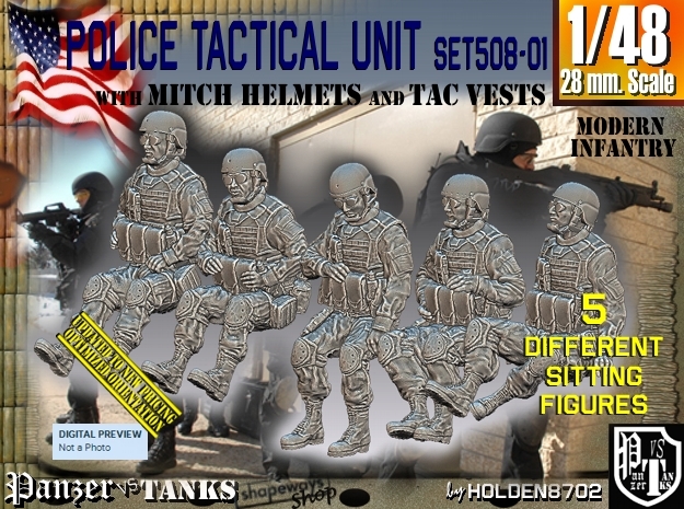 1/48 Mod-Unif Vest+Mitch Set 508-01 in Tan Fine Detail Plastic
