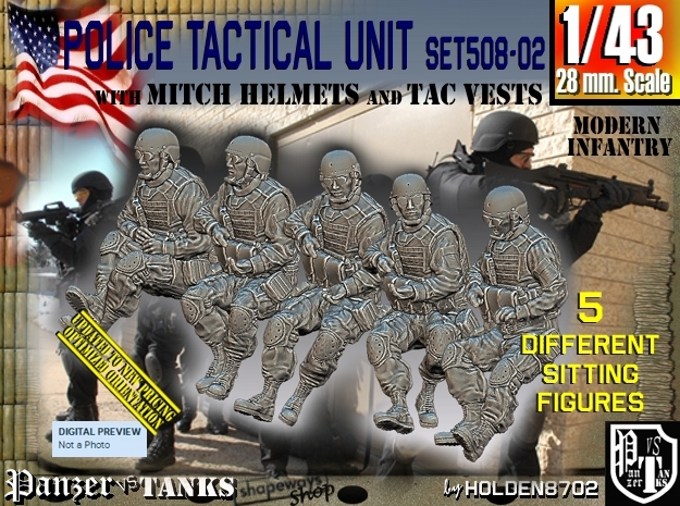 1/43 Mod-Unif Vest+Mitch Set 508-02 in Tan Fine Detail Plastic